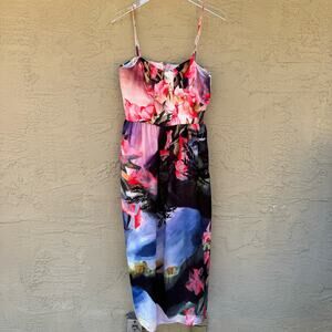 Corey Lynn Calter Dress Daybreak Watercolor 10 Anthropologie Floral Art to Wear
